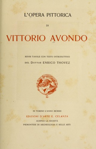L'opera pittorica di Vittorio Avondo