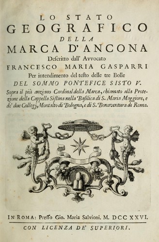 Lo stato geografico della Marca d'Ancona