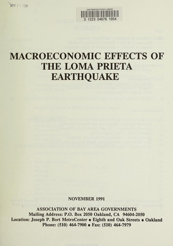 Macroeconomic effects of the Loma Prieta earthquake