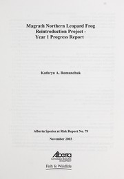 Magrath northern leopard frog reintroduction project