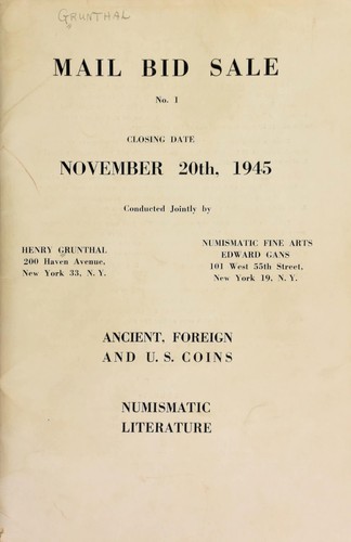 Mail bid sale No. 1