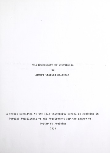 The management of cystinuria
