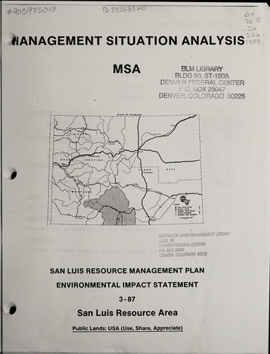 Management situation analysis