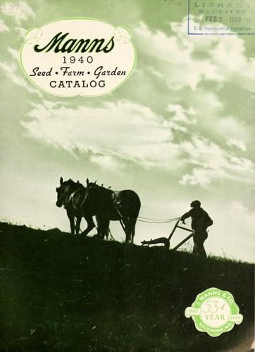 Manns 1940 seed farm garden catalog
