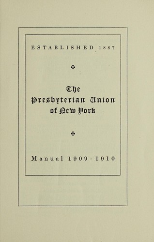Manual of the General Assembly of the Presbyterian Church in the U.S.A., 1922