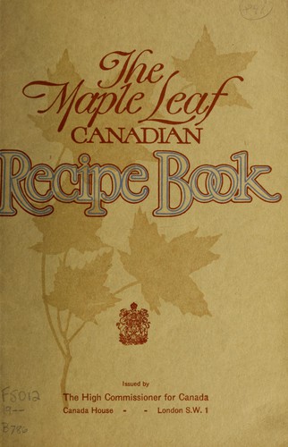 The maple leaf Canadian recipe book