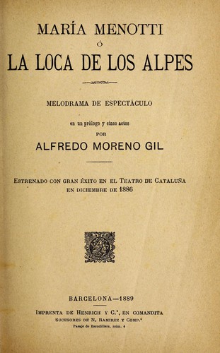 María Menotti, o, La loca de los Alpes