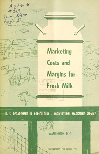 Marketing costs and margins for fresh milk
