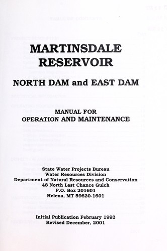 Martinsdale Reservoir
