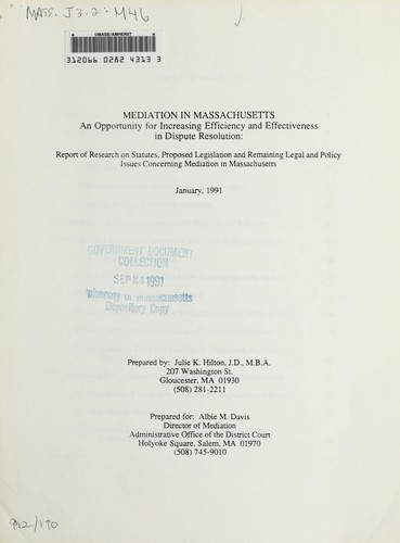 Mediation in Massachusetts