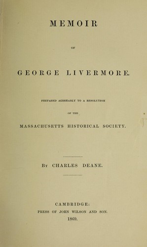 Memoir of George Livermore