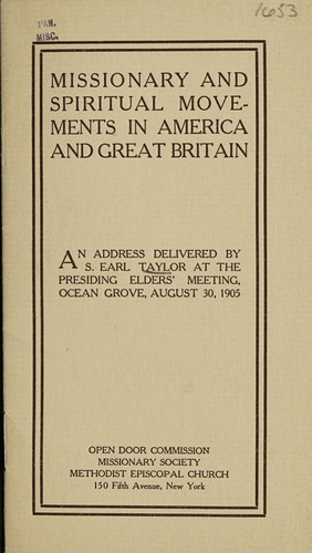 Missionary and spiritual movements in America and Great Britain