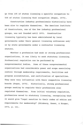 A model for protecting the public through contractor licensing