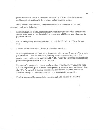 Models for Medicare payment system reform based on group-specific volume performance standards (GVPS)