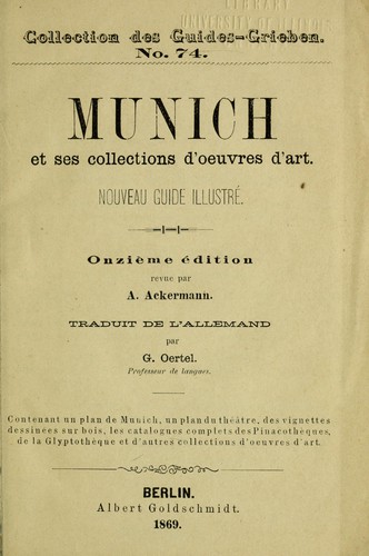Munich et ses collections d'oeuvres d'art