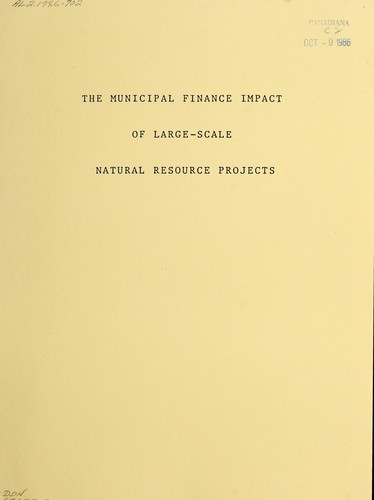 The municipal finance impact of large-scale natural resource projects
