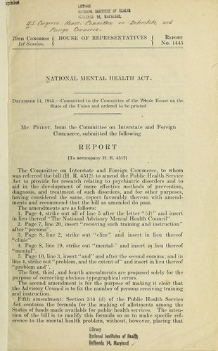 National mental health act ...