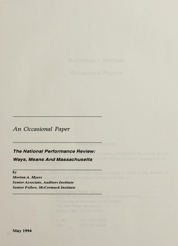 The national performance review