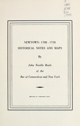 Newtown: 1708-1758
