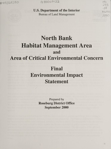 North Bank habitat management area and area of critical environmental concern