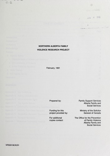 Northern Alberta family violence research project