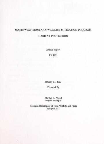 Northwest Montana Wildlife Mitigation Program