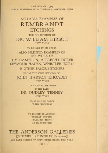 Notable examples of Rembrandt etchings
