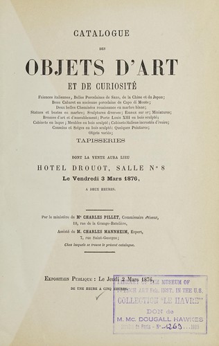 Objets d'art et de curiosité