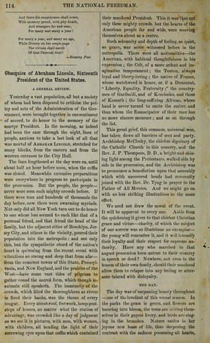 Obsequies of Abraham Lincoln, sixteenth president of the United States