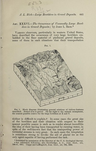 The occurrence of unusually large bowlders in gravel deposits