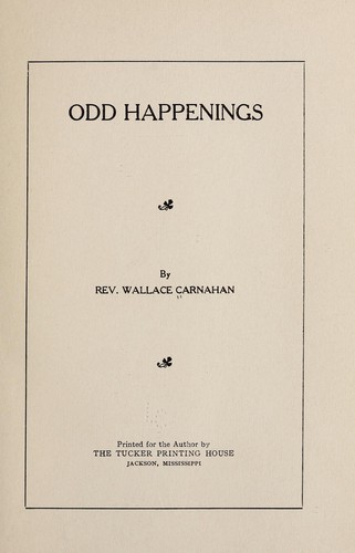 Odd happenings