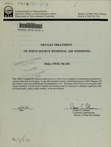Off-gas treatment of point-source remedial air emissions