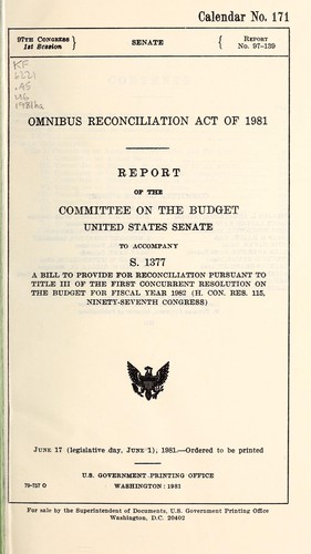 Omnibus Reconciliation Act of 1981