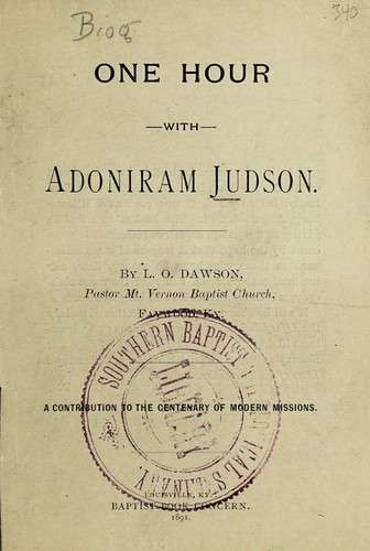 One hour with Adoniram Judson