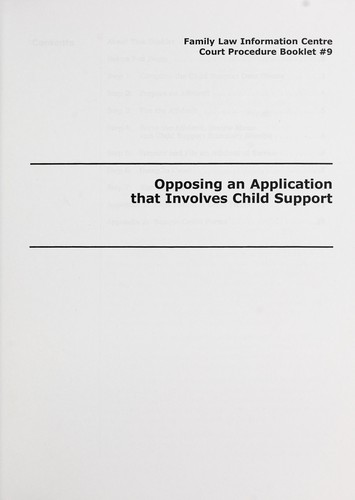 Opposing an application that involves child support
