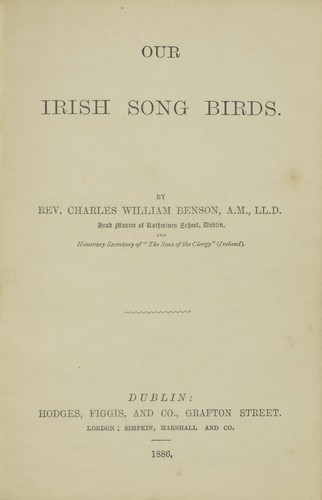 Our Irish song birds