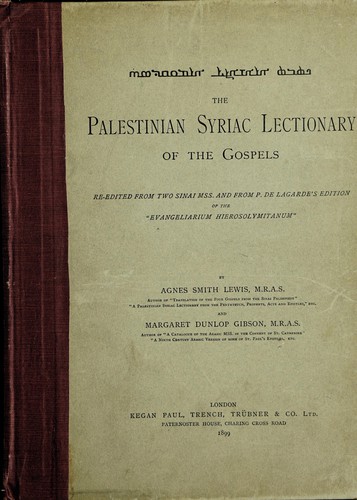 The Palestinian Syriac lectionary of the Gospels