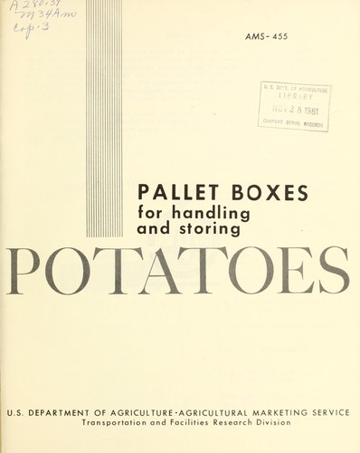 Pallet boxes for handling and storing potatoes