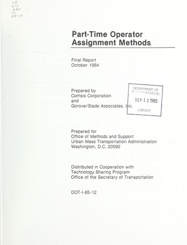 Part-time operator assignment methods