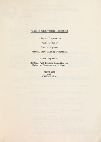 Periodic motor vehicle inspection