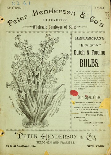 Peter Henderson & Co.'s florists' wholesale catalogue of bulbs