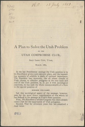 A plan to solve the Utah problem