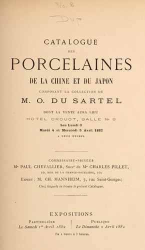 Porcelaines de la Chine et du Japon