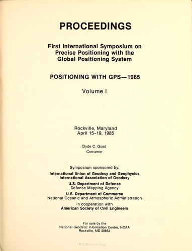 Positioning with GPS-1985