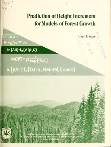 Prediction of height increment for models of forest growth