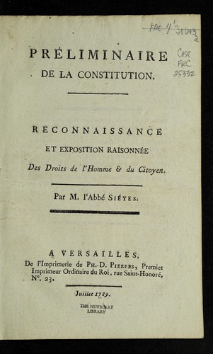 Pre liminaire de la constitution