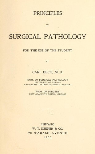 Principles of surgical pathology