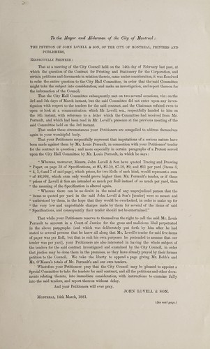The printing and stationery contract (second)