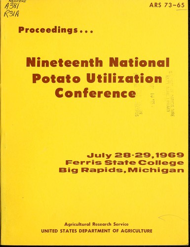 Proceedings...nineteenth National Potato Utilization Conference