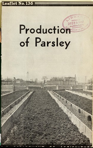 Production of parsley